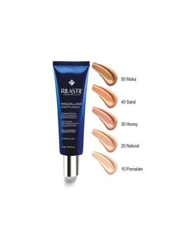 RILASTIL MAQUILLAGE FONDOTINTA RIEQUILIBRANTE E MATTIFICANTE 50 MOKA 30ml