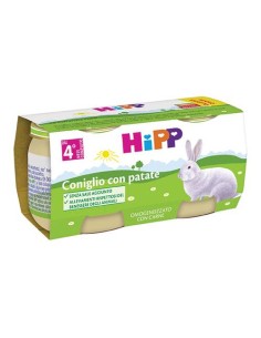 HIPP BIO OMOGENEIZZATO CONIGLIO CON PATATE 2X80g