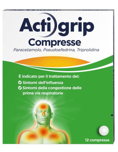 ACTIGRIP 2,5 MG/ 60 MG/ 500 MG  12 COMPRESSE