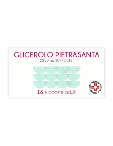 GLICEROLO PIETRASANTA ADULTI 2250 MG 18 SUPPOSTE