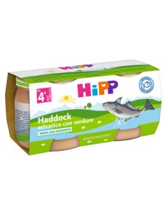 HIPP OMOGENEIZZATO DI FILETTI DI HADDOCK SELVATICO CON VERDURE 2X80 G