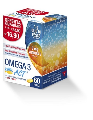OMEGA 3 ACT 1 G + VITAMINA E 60 PERLE