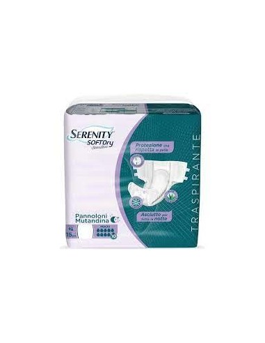 PANNOLONE MUTANDINA SERENITY SD SENSITIVE MAXI L 15 PEZZI