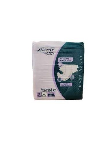 PANNOLONE MUTANDINA SERENITY SD SENSITIVE MAXI XL 15 PEZZI