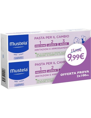 MUSTELA BIPACK PASTA CAMBIO 2 X 100 ML