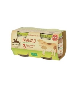 ALCE NERO OMOGENEIZZATO DI MANZO BABY FOOD BIOLOGICO 2 X 80 G