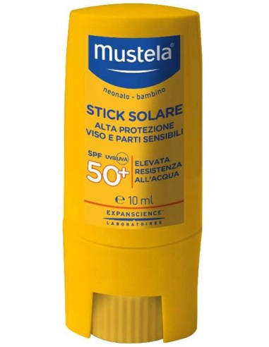 MUSTELA STICK SOLARE PROTEZIONE MOLTO ALTA SPF50+ 10 ML