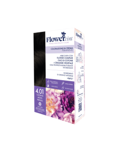 FLOWERTINT COLORAZIONE IN CREMA PERMANENTE 4,01 CASTANO MEDIO FREDDO