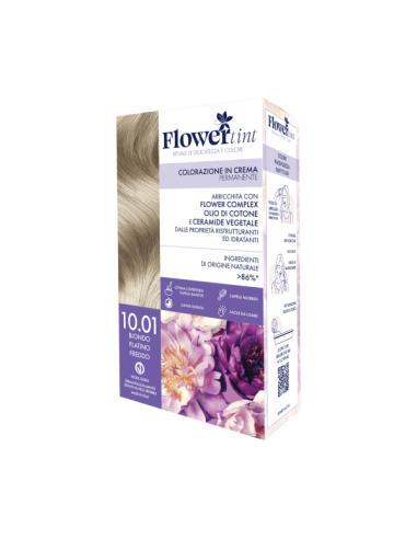 FLOWERTINT COLORAZIONE IN CREMA PERMANENTE 10,01 BIONDO PLATINO FREDDO