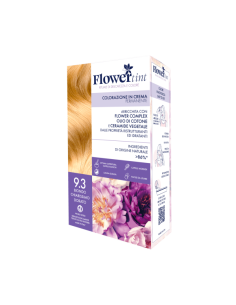 FLOWERTINT COLORAZIONE IN CREMA PERMANENTE 9,3 BIONDO CHIARISSIMO DORATO