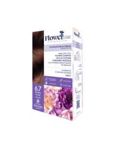 FLOWERTINT COLORAZIONE IN CREMA PERMANENTE 6,7 BIONDO SCURO CACAO
