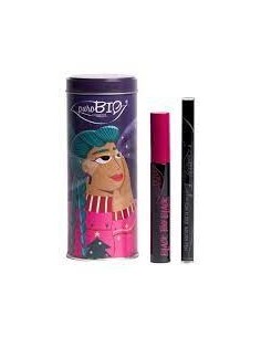 PUROBIO COSMETICS KIT MASCARA BLACK TOO BLACK + EYELINER BRUSH PEN