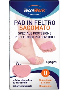 PAD IN FELTRO SAGOMATO 8,6X5CM 6 PEZZI