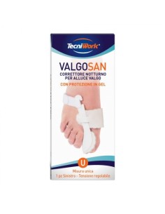CORRETTORE NOTTURNO PER ALLUCE VALGO SINISTRO MISURA UNICA VALGOSAN 1 PEZZO