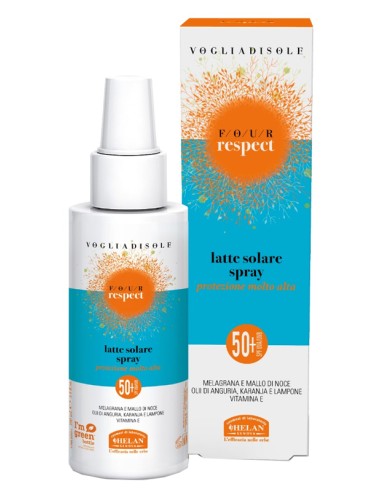 VOGLIADISOLE FOUR RESPECT LATTE SOLARE SPRAY SPF50 VISO E CORPO 100 ML