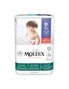 MOLTEX PURE&NATURE PANTS XL TAGLIA 6 SUPERIORE AI 14 KG 18 PEZZI