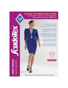 SCUDOTEX CALZE COLLANT 140 DENARI CLASSIC TAGLIA FORTE COLORE NERO TAGLIA 2