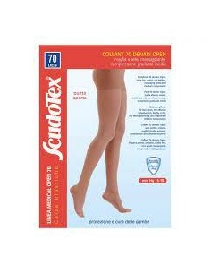 SCUDOTEX CALZE COLLANT 70 DENARI OPEN PUNTA APERTA COLORE SKIN MISURA 3