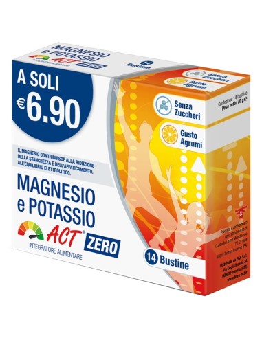 MAGNESIO POTASSIO ACT ZERO GUSTO AGRUMI14 BUSTINE