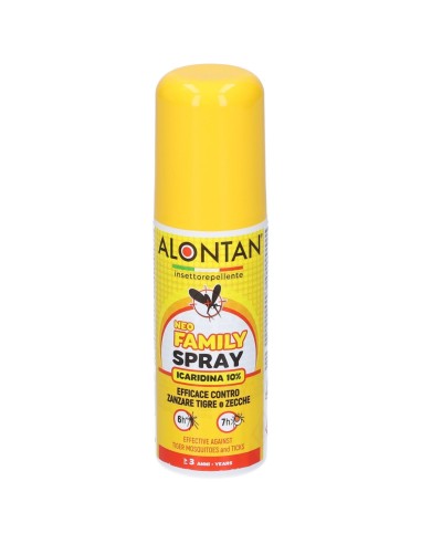 ALONTAN NEO FAMILY SPRAY INSETTOREPELLENTE EFFICACE CONTRO ZANZARE TIGRE E ZECCHE 75ML ICARIDINA 10%