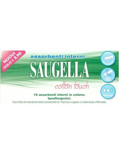 SAUGELLA COTTON TOUCH ASSORBENTI INTERNI REGULAR 16 PEZZI