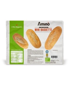AMINO' IL PANE APROTEICO MINI BAGUETTE 3 PEZZI DA 50 G