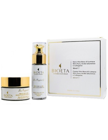 BIOETA KIT TRATTAMENTO VISO BAVA LUMACA 1 CREMA ANTIAGE 50 ML + 1 SIERO ILLUMINANTE 30 ML