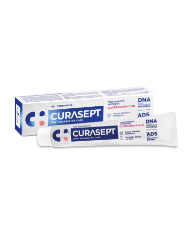 CURASEPT GEL DENTIFRICIO TRATTAMENTO INTENSIVO CLOREXIDINA 0,20 ADS+DNA 75ml