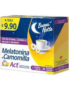 MELATONINA E CAMOMILLA ACT 30 BUSTINE SOLUBILI SENZA ZUCCHERI