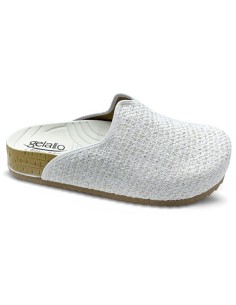CIABATTA PUNTA CHIUSA GELATO WOODSTOCK SOFT TWEED BIANCO 35/36