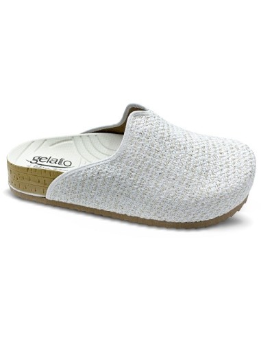 CIABATTA PUNTA CHIUSA GELATO WOODSTOCK SOFT TWEED BIANCO 35/36