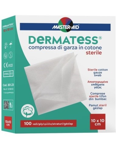 GARZA IDROFILA DERMATESS COTONE 10X10 100 VELI