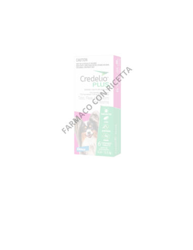 Credelio Plus Rosa Cani 2,8 - 5,5 Kg 112,5 mg + 4,22 mg 6 Compresse Masticabili