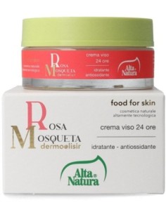 Alta Natura Crema Viso 24H Rosa Mosqueta 50 ml – Idratazione Rigenerante per Pelle Luminosa e Morbida