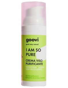 GOOVI Crema Viso Pelli Miste 50ml - Opacizzante e Seboregolatrice - Idratante Leggero