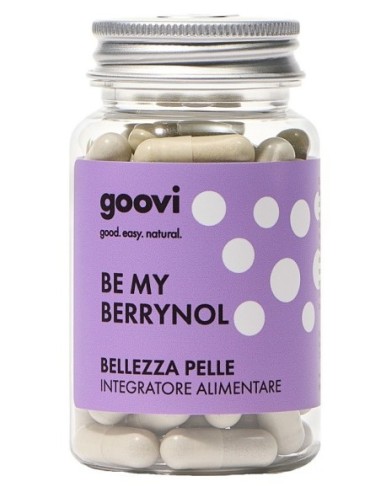 GOOVI Be My Berrynol - Integratore Bellezza PELLE 60 CPS - Acido Ialuronico, Antietà, Biotina, Retinol-Like Naturale
