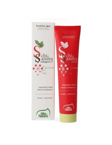 Alta Natura Maschera Viso Notte Schisandra Tonificante 75 ml – Trattamento Senza Risciacquo per Pelle Rigenerata e Luminosa