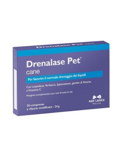 Drenalase Pet Cane 30 Compresse – Integratore Naturale per Drenaggio e Benessere del Cane