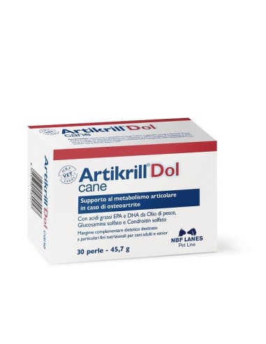 Artikrill Dol Cane 30 Perle – Integratore Naturale per Articolazioni e Benessere del Cane