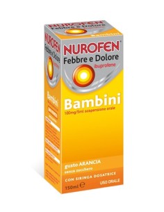 NUROFEN FEBBRE DOLORE BAMBINI GUSTO ARANCIA 100MG/5ML 150ML