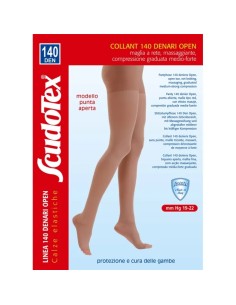 SCUDOTEX COLLANT 140 DENARI PUNTA APERTA NERO TAGLIA 3
