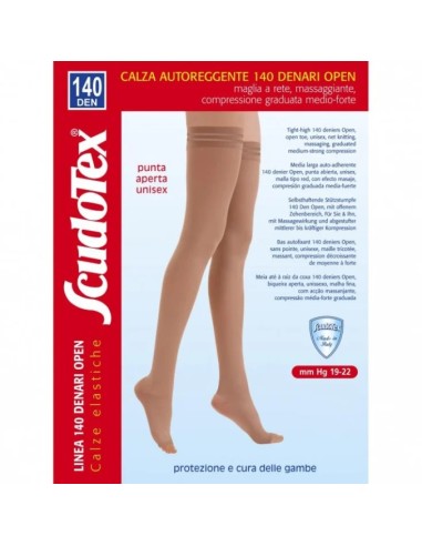 SCUDOTEX AUTOREGGENTE 140 DENARI PUNTA APERTA NATURE TAGLIA 4