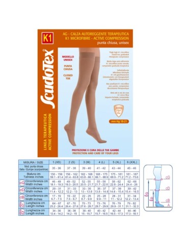 SCUDOTEX AUTOREGGENTE MICROFIBRA K1 PUNTA APERTA COLORE BEIGE TAGLIA 5