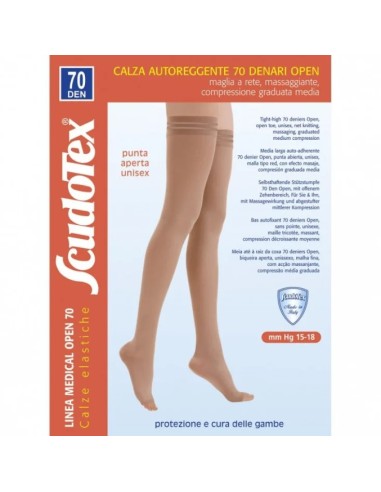 SCUDOTEX AUTOREGGENTE 70 DENARI PUNTA APERTA COLORE SKIN TAGLIA 3