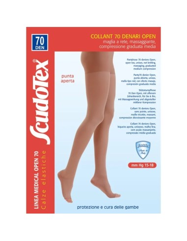 SCUDOTEX COLLANT 70 DENARI PUNTA APERTA COLORE NATURE TAGLIA 4