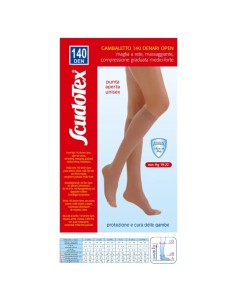 SCUDOTEX GAMBALETTO 140 DENARI PUNTA APERTA COLORE SKIN TAGLIA 5