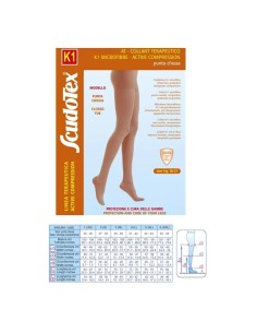 SCUDOTEX COLLANT MICROFIBRA K1 PUNTA CHIUSA COLORE BEIGE TAGLIA 3