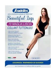 SCUDOTEX COLLANT 70 DENARI MAGLIA LISCIA TUTTONUDO COLORE NATURE TAGLIA 4