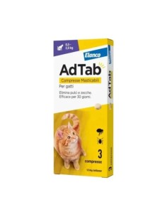 Adtab Per Gatti 0,5kg-2kg Elanco 3 Compresse Masticabili 12mg