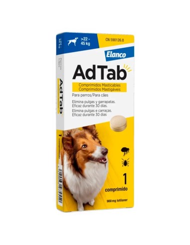 ADTAB PER CANI DA 22KG A 45KG ELANCO 3 COMPRESSE MASTICABILI 900MG